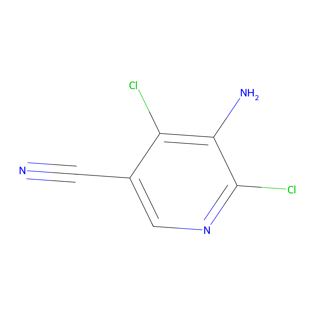 5-Amino-4,6-dichloronicotinonitrile molecular structure, CAS 1565871-92-2