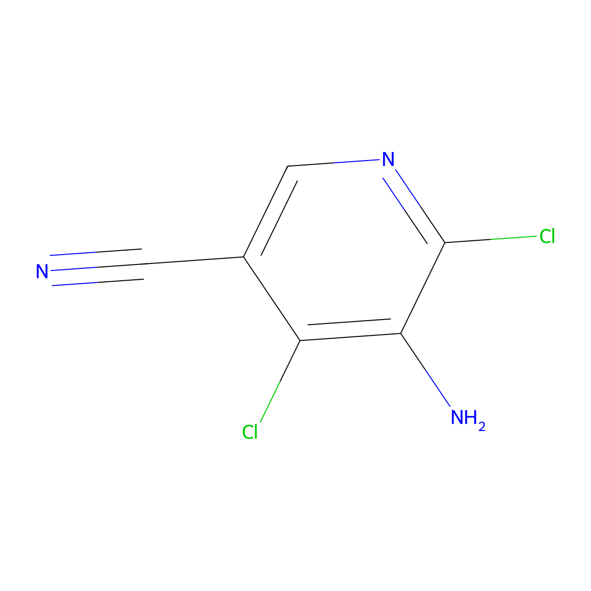 5-Amino-4,6-dichloronicotinonitrile molecular structure, CAS 1565871-92-2