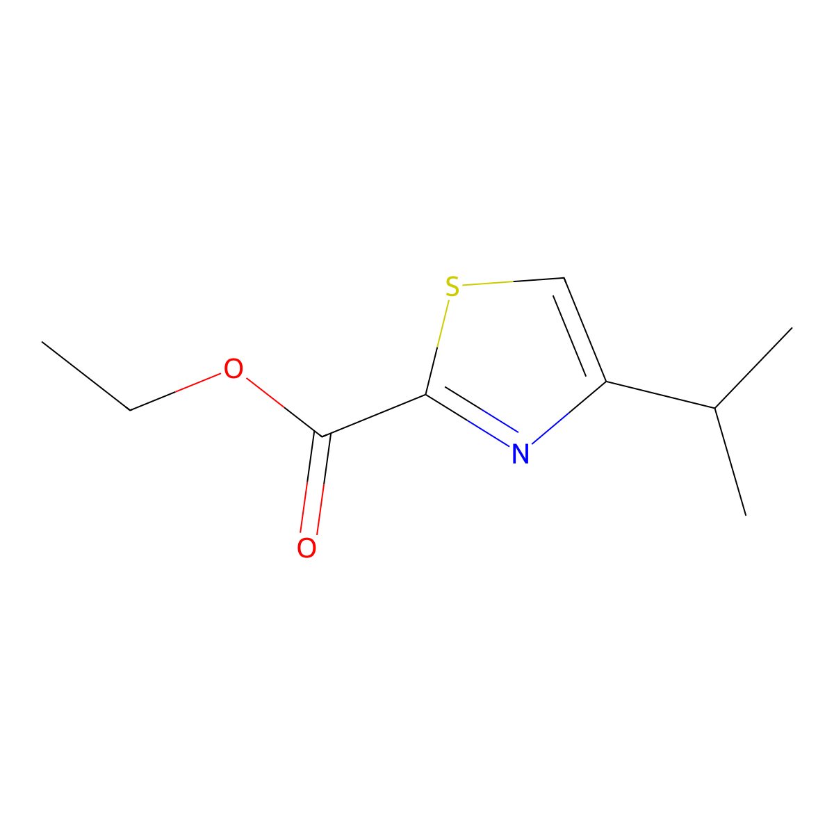 Ethyl 4-isopropylthiazole-2-carboxylate molecular structure, CAS 156589-82-1