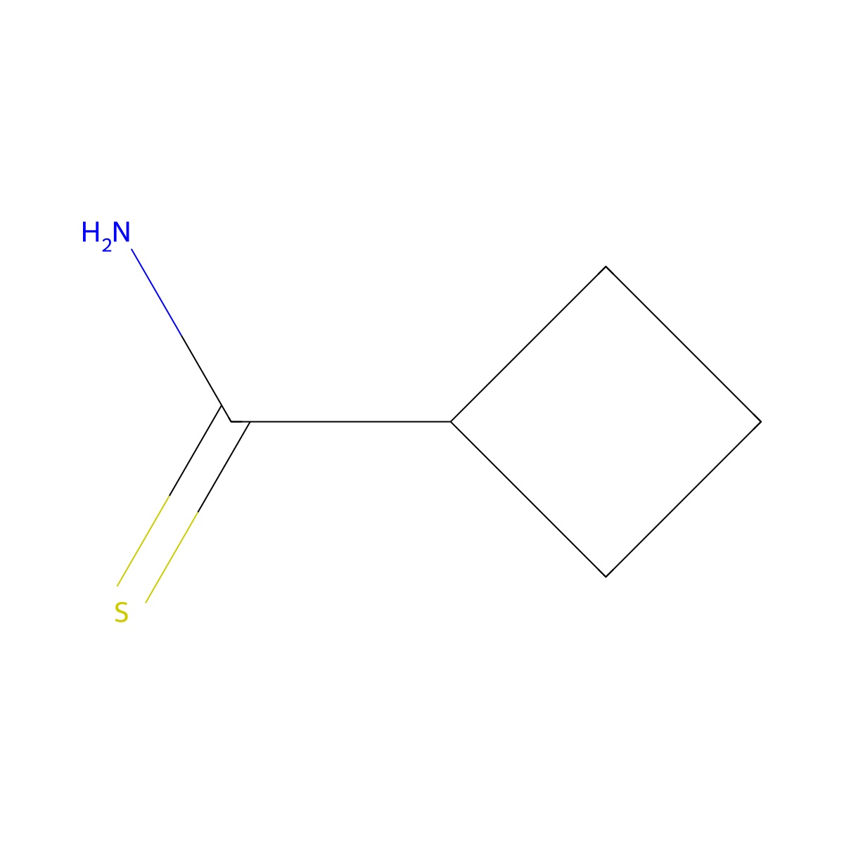 Cyclobutanecarbothioamide molecular structure, CAS 156589-97-8