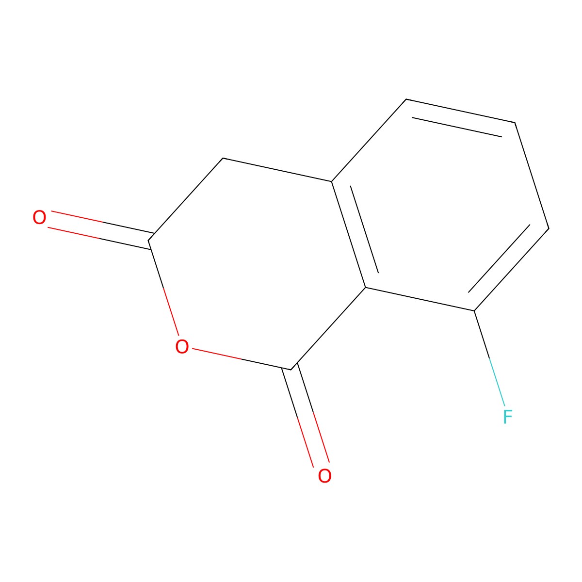 8-fluoro-3,4-dihydro-1H-2-benzopyran-1,3-dione molecular structure, CAS 156590-24-8