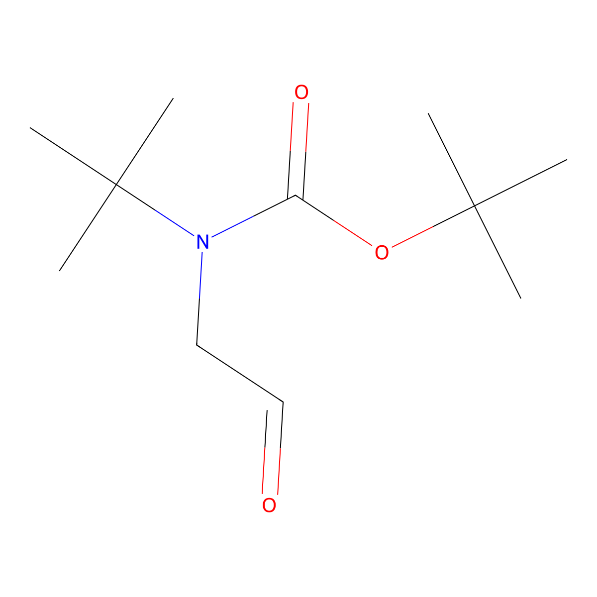 tert-butyl N-tert-butyl-N-(2-oxoethyl)carbamate molecular structure, CAS 156591-79-6