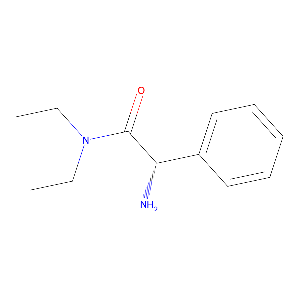 (2S)-2-amino-N,N-diethyl-2-phenylacetamide molecular structure, CAS 156591-80-9