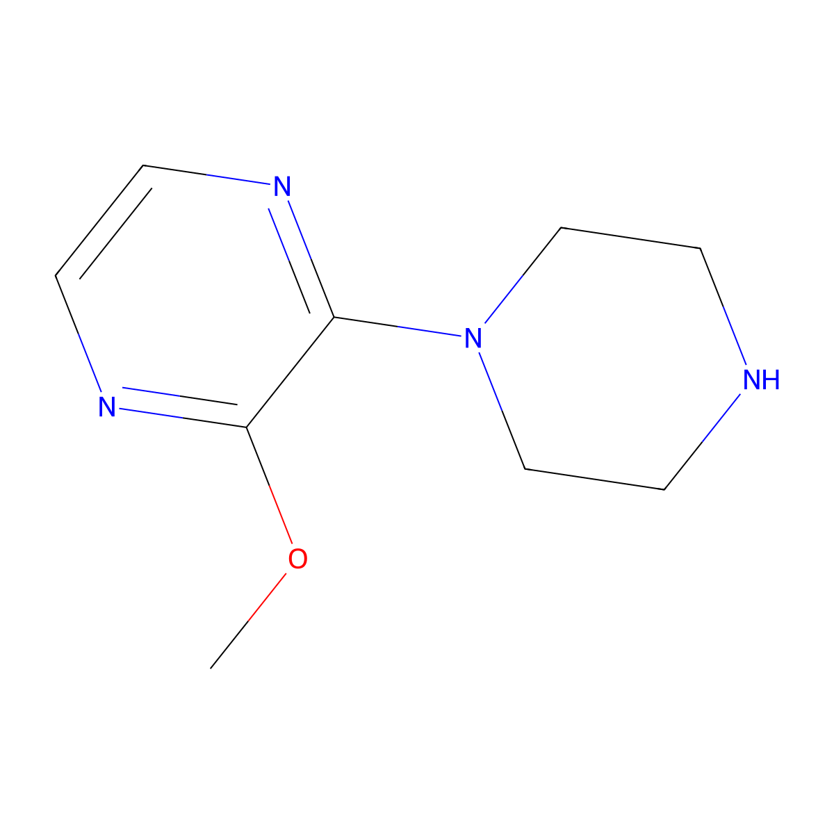 2-Methoxy-3-(piperazin-1-yl)pyrazine molecular structure, CAS 1565910-20-4