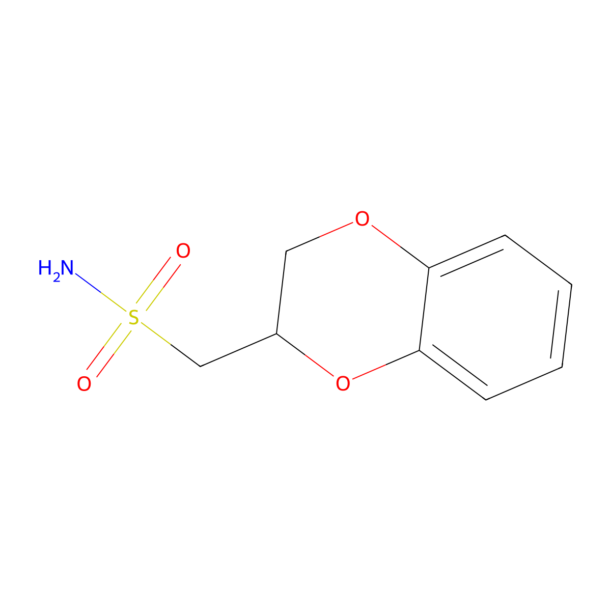 (2,3-Dihydro-1,4-benzodioxin-2-yl)methanesulfonamide molecular structure, CAS 1565911-52-5