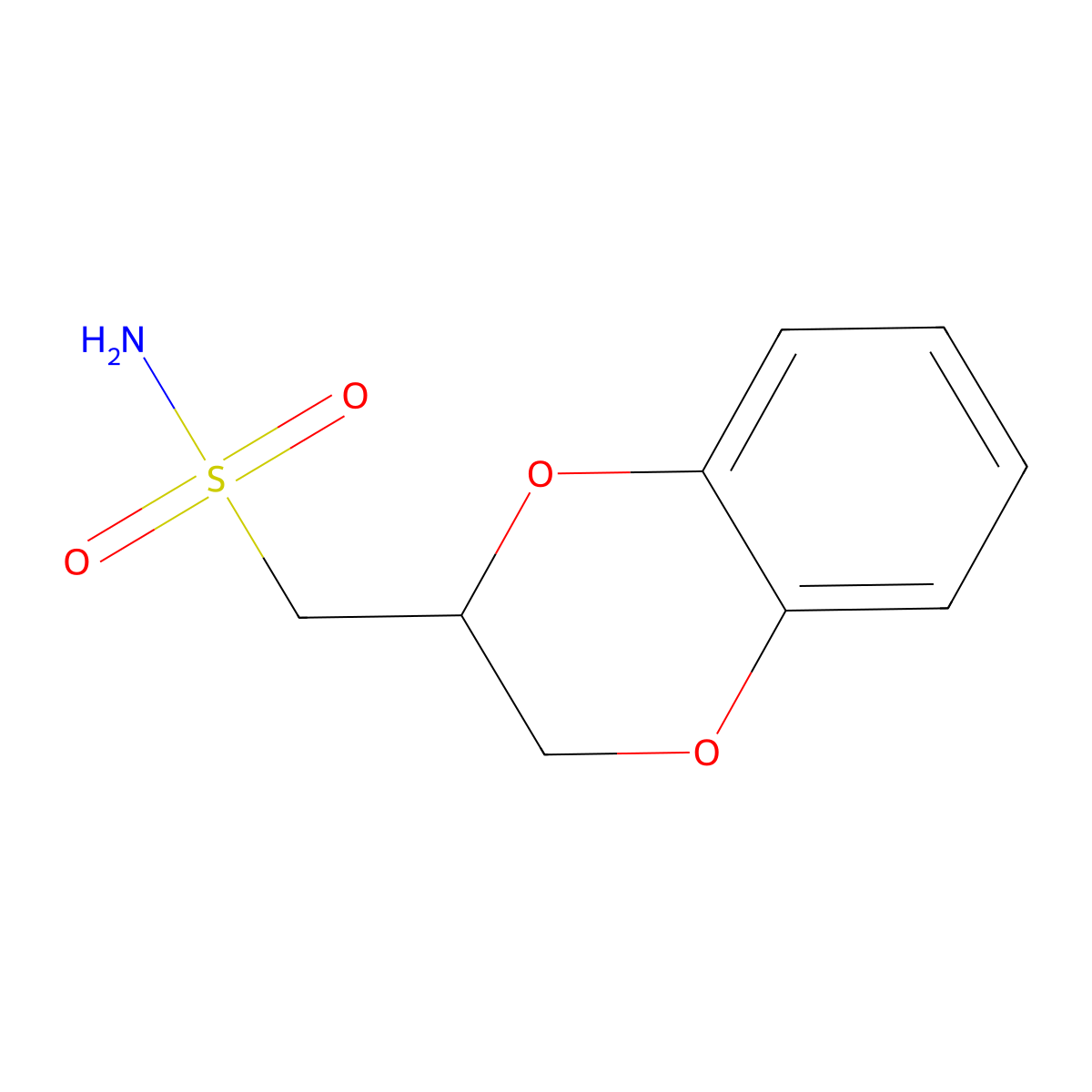 (2,3-Dihydro-1,4-benzodioxin-2-yl)methanesulfonamide molecular structure, CAS 1565911-52-5