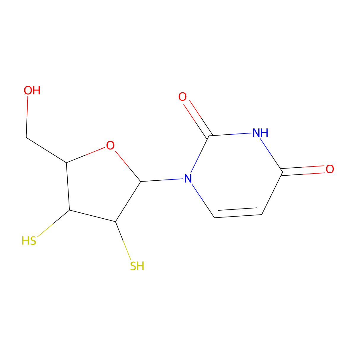 2',3'-Dithiouridine molecular structure, CAS 156592-92-6