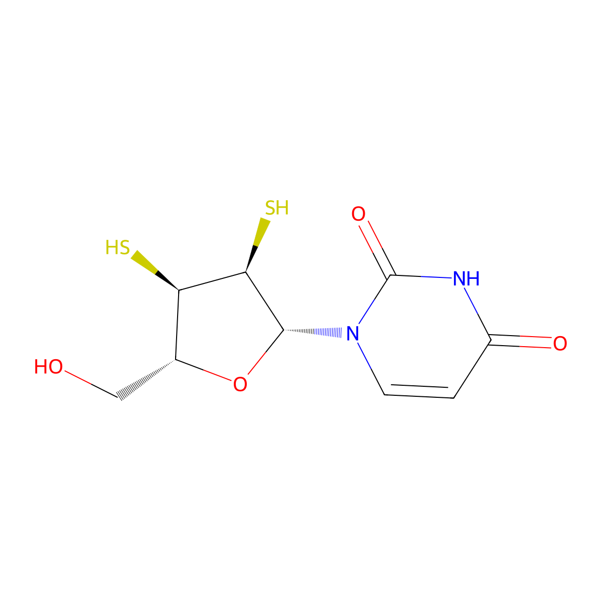 2',3'-Dithiouridine molecular structure, CAS 156592-92-6