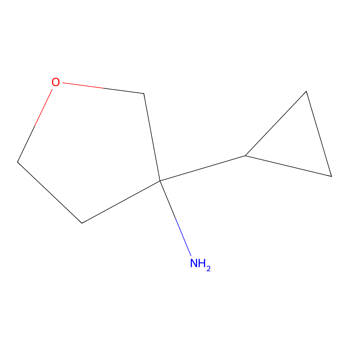 3-Cyclopropyloxolan-3-amine molecular structure, CAS 1565923-96-7
