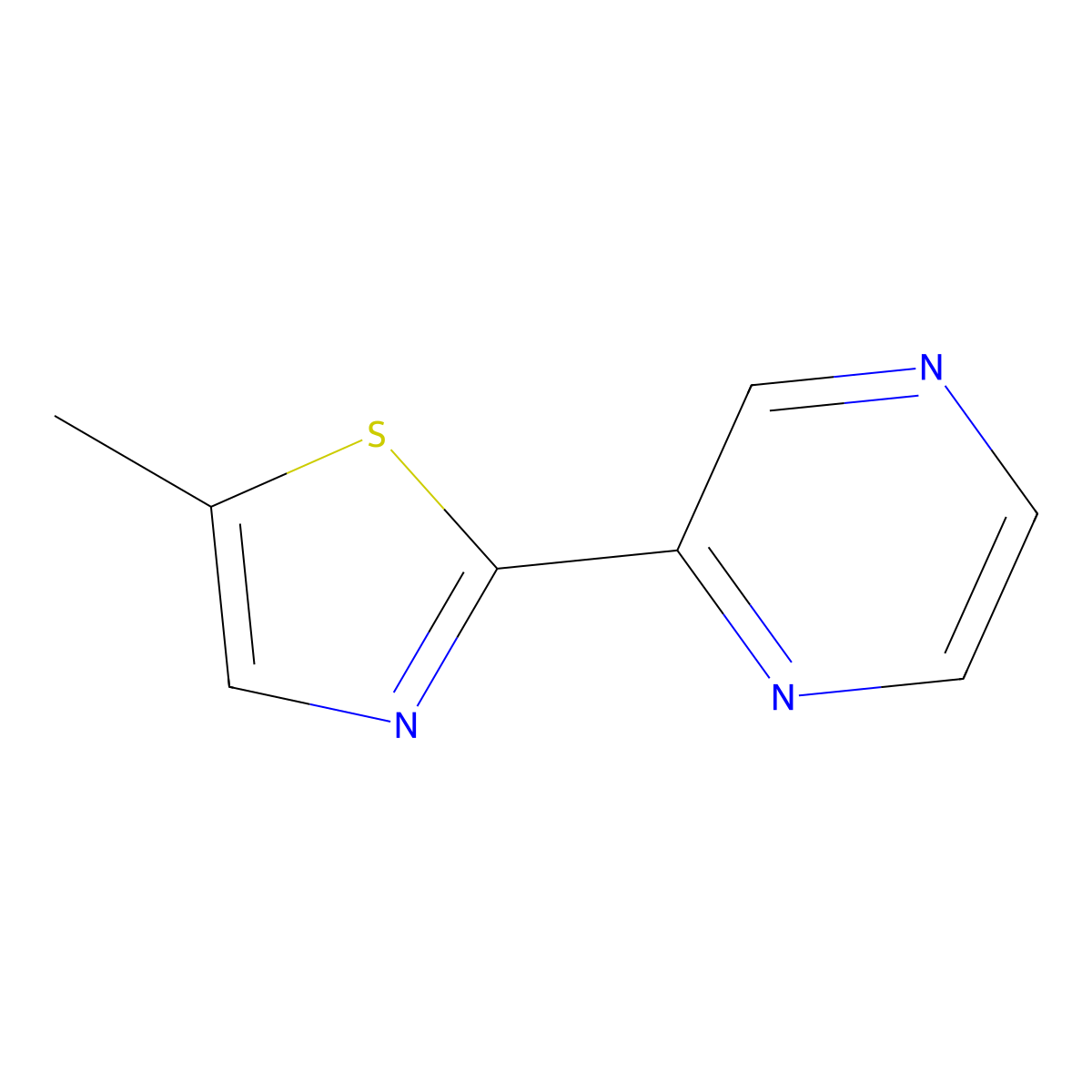 5-Methyl-2-pyrazin-2-yl-1,3-thiazole molecular structure, CAS 1565929-57-8