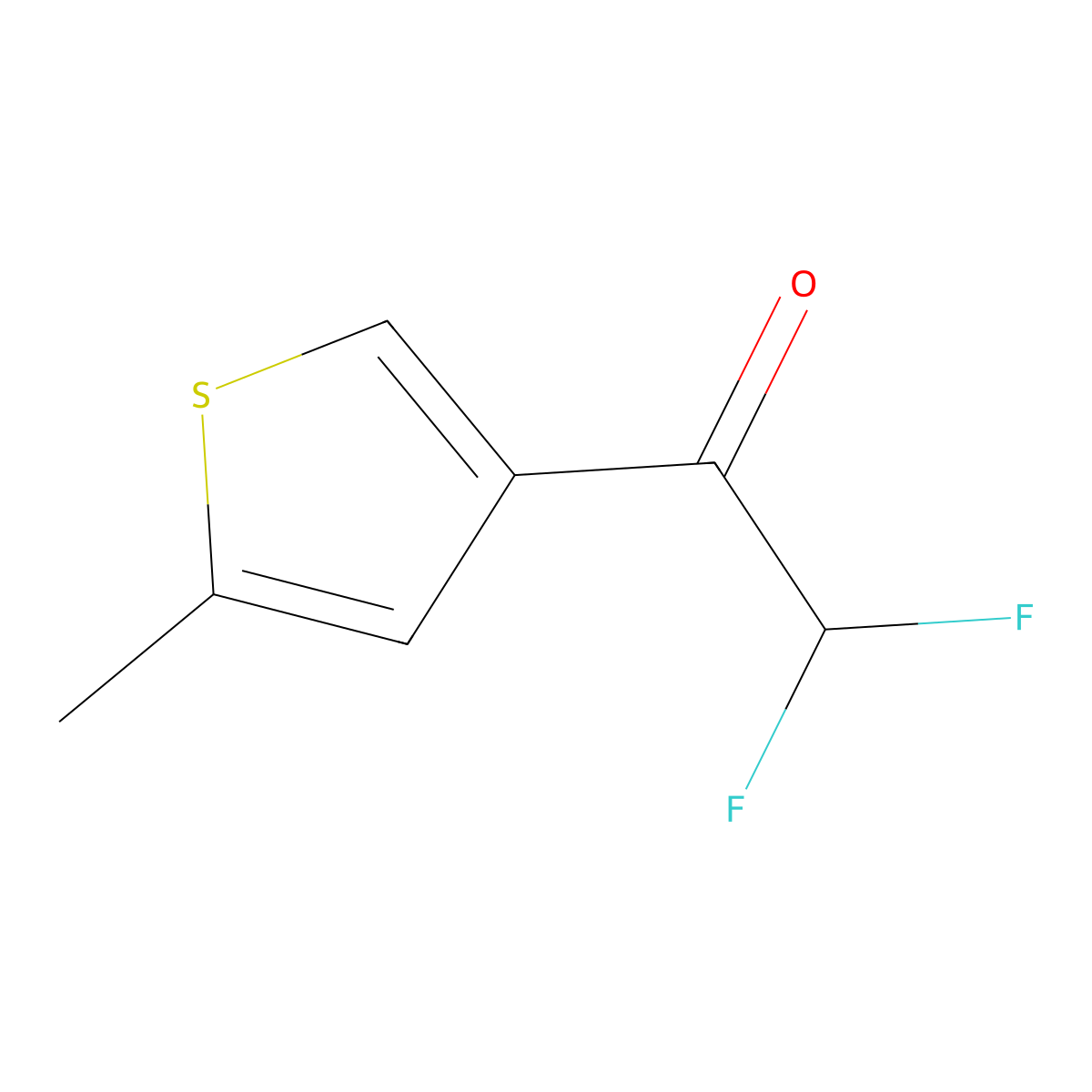 2,2-Difluoro-1-(5-methylthiophen-3-yl)ethanone molecular structure, CAS 1565946-64-6