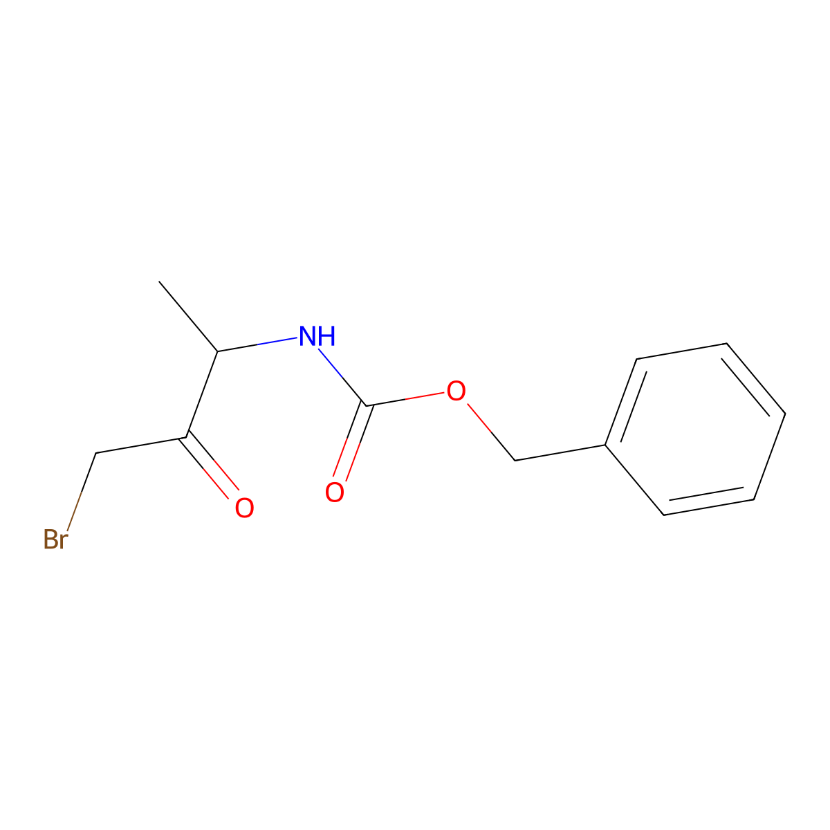 Benzyl (4-bromo-3-oxobutan-2-yl)carbamate molecular structure, CAS 1565950-43-7