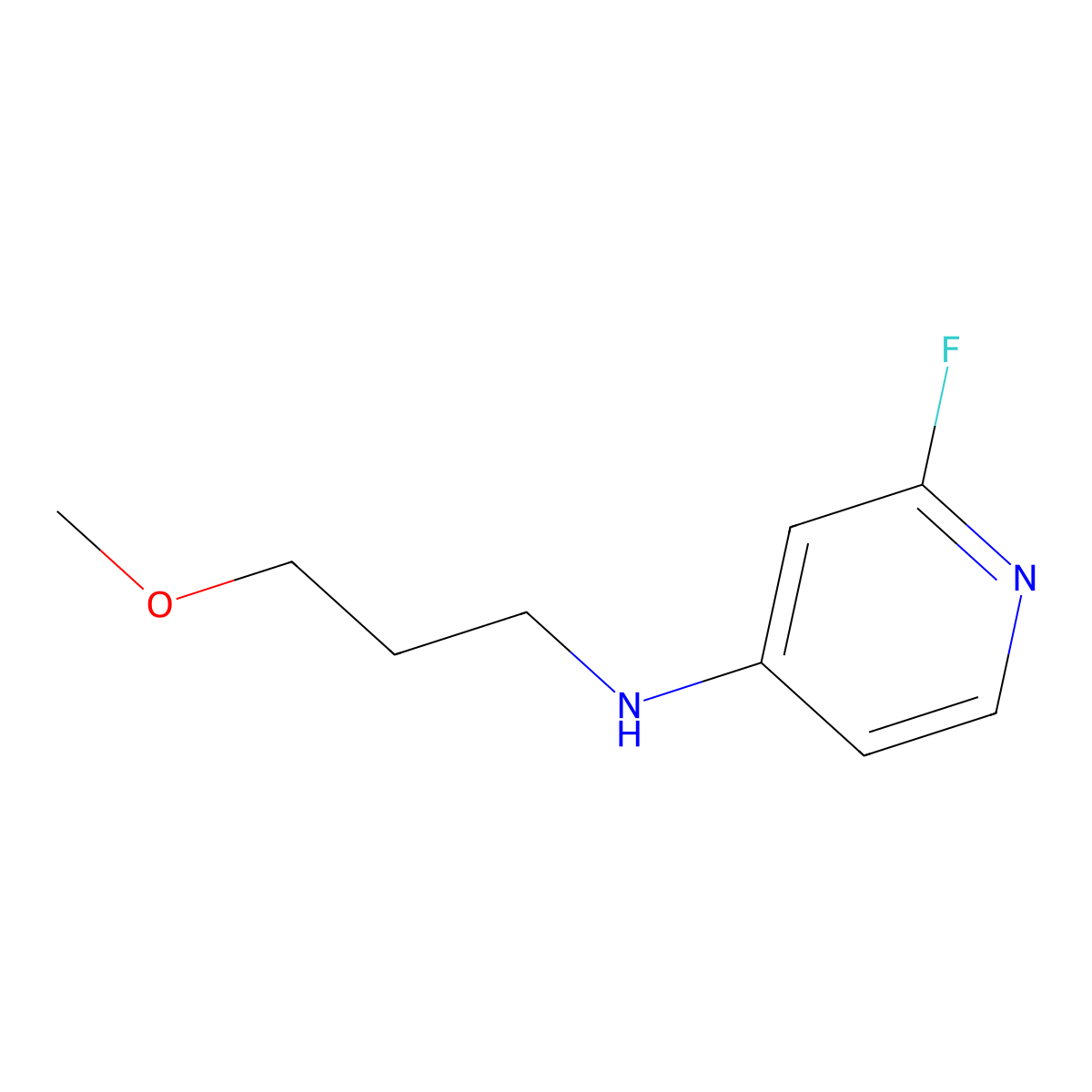 2-fluoro-N-(3-methoxypropyl)pyridin-4-amine molecular structure, CAS 1565959-60-5