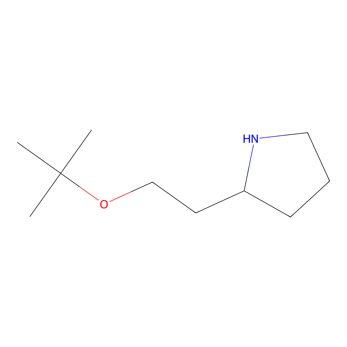 2-[2-(Tert-butoxy)ethyl]pyrrolidine molecular structure, CAS 1565959-81-0