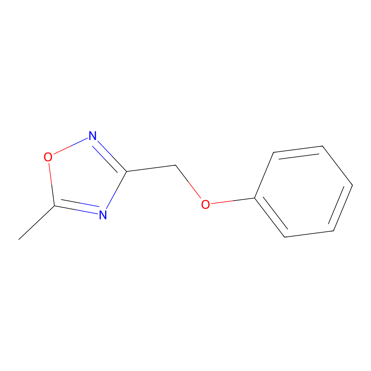 5-Methyl-3-(phenoxymethyl)-1,2,4-oxadiazole molecular structure, CAS 156596-15-5