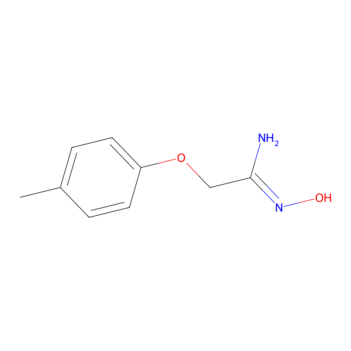 N'-hydroxy-2-(4-methylphenoxy)ethanimidamide molecular structure, CAS 156596-69-9