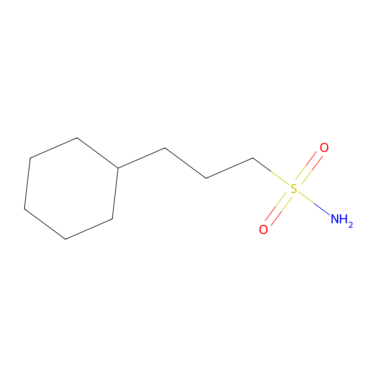 3-Cyclohexylpropane-1-sulfonamide molecular structure, CAS 1565961-65-0
