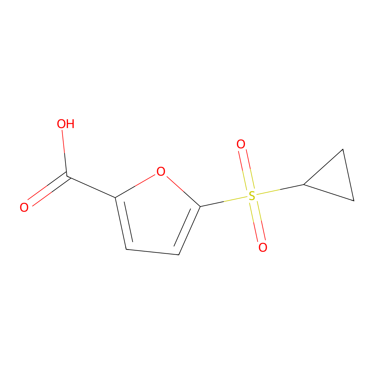 5-(Cyclopropylsulfonyl)furan-2-carboxylic acid molecular structure, CAS 1565962-97-1