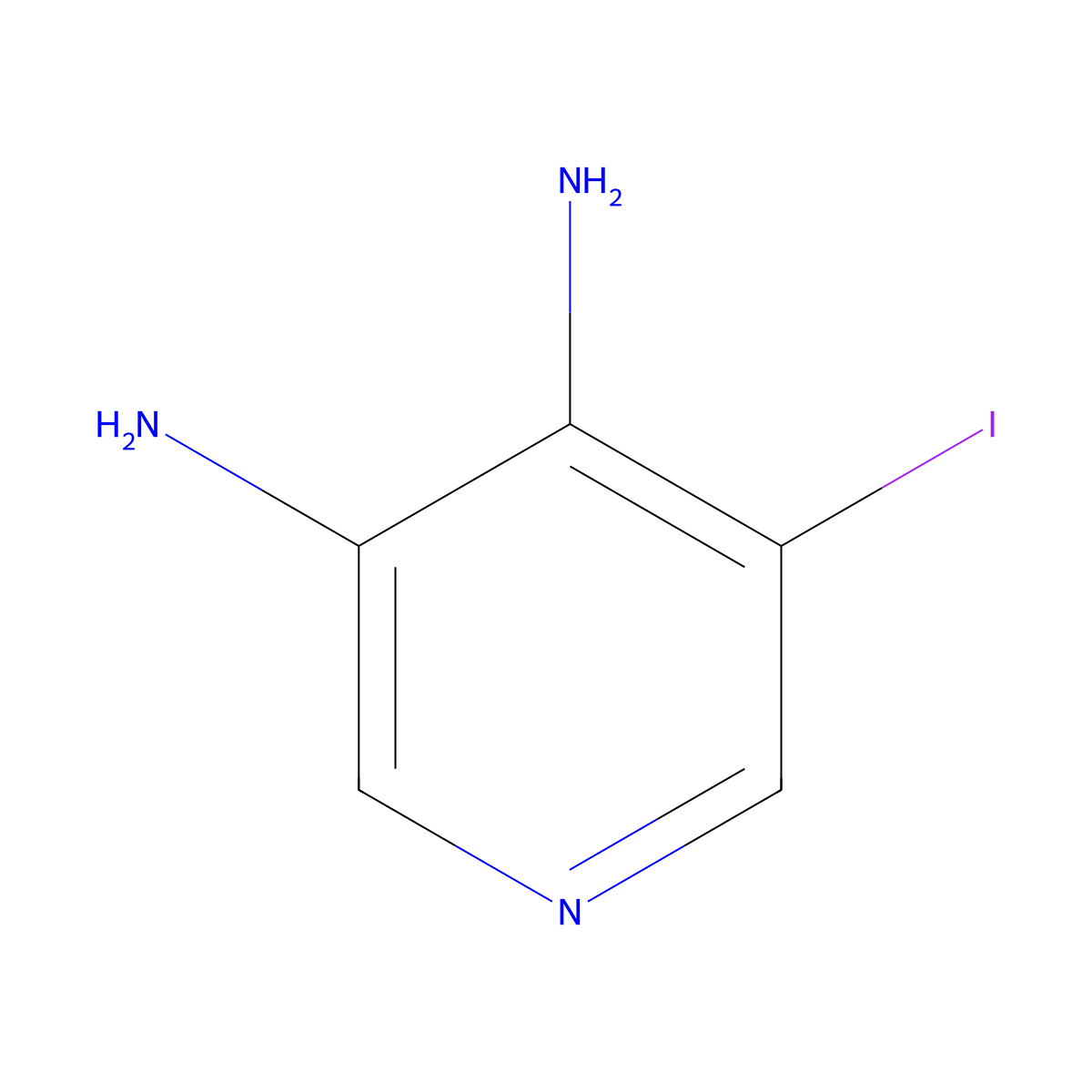 5-Iodopyridine-3,4-diamine molecular structure, CAS 1565967-71-6