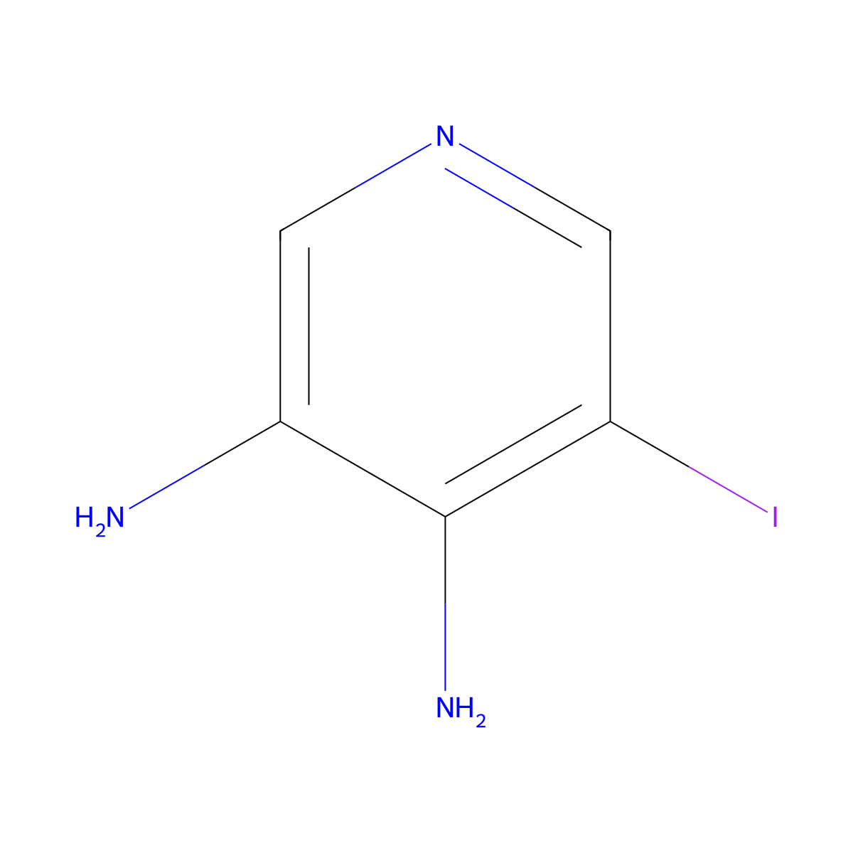 5-Iodopyridine-3,4-diamine molecular structure, CAS 1565967-71-6