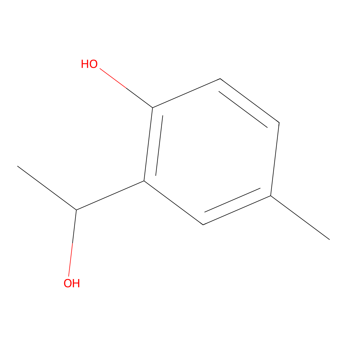 2-[(1R)-1-hydroxyethyl]-4-methylphenol molecular structure, CAS 156597-61-4