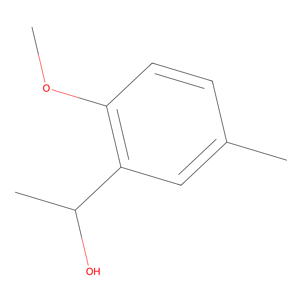 (1S)-1-(2-methoxy-5-methylphenyl)ethan-1-ol molecular structure, CAS 156597-62-5