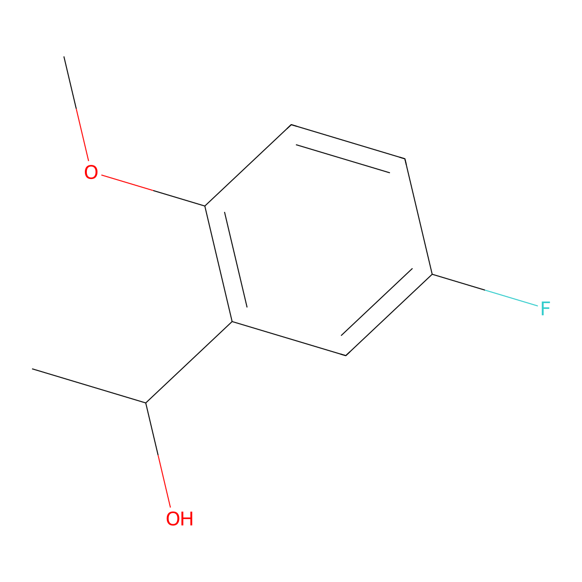 (S)-1-(5-Fluoro-2-methoxyphenyl)ethan-1-ol molecular structure, CAS 156597-64-7