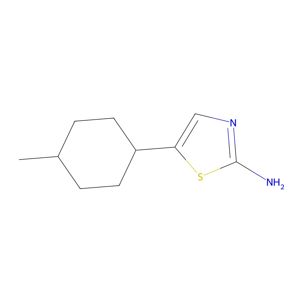 5-(4-Methylcyclohexyl)-1,3-thiazol-2-amine molecular structure, CAS 1565974-59-5