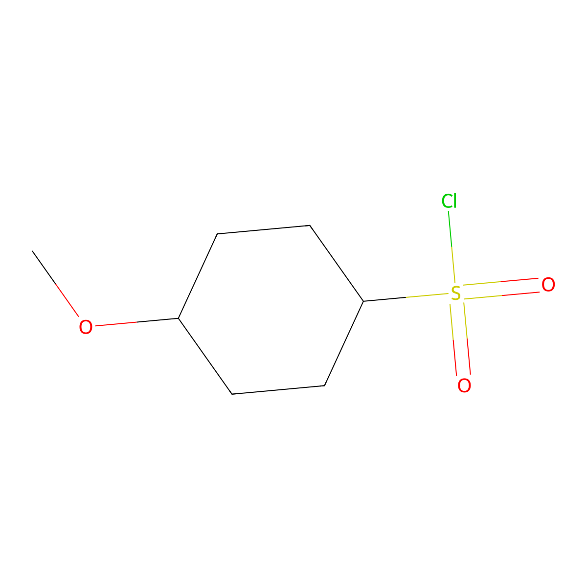 4-Methoxycyclohexane-1-sulfonyl chloride molecular structure, CAS 1565980-23-5