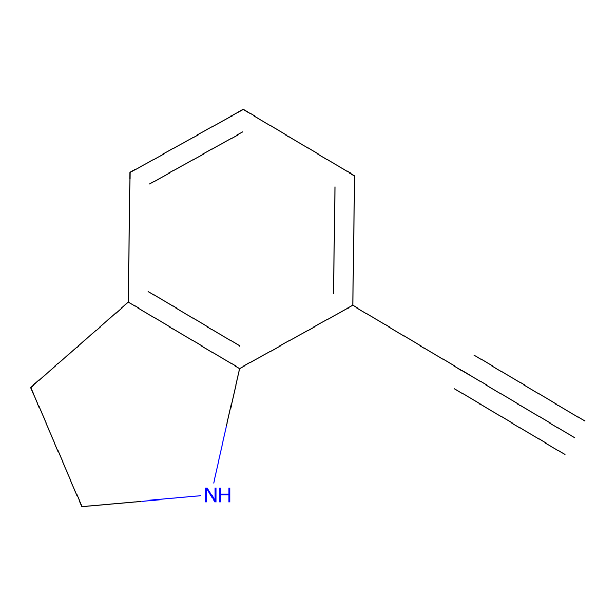 7-ethynyl-2,3-dihydro-1H-indole molecular structure, CAS 1565984-63-5