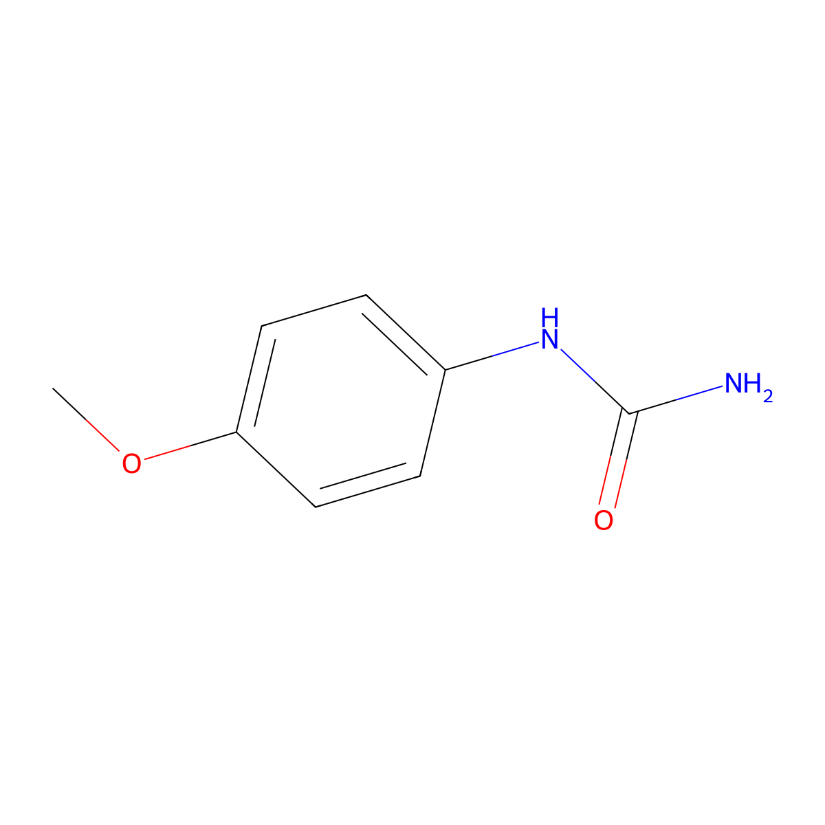 p-Methoxyphenylurea molecular structure, CAS 1566-42-3