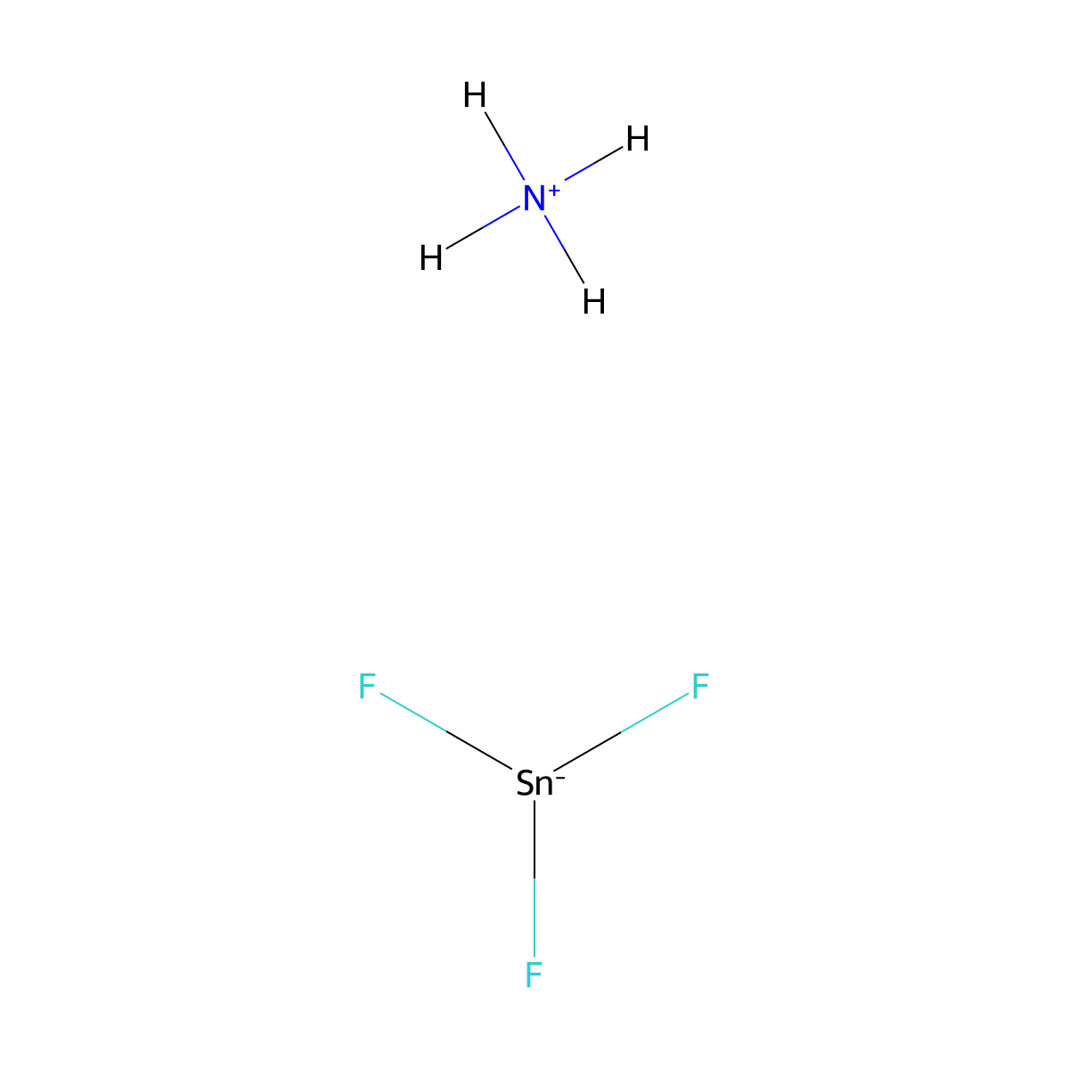 Ammonium trifluorostannate(II) molecular structure, CAS 15660-29-4