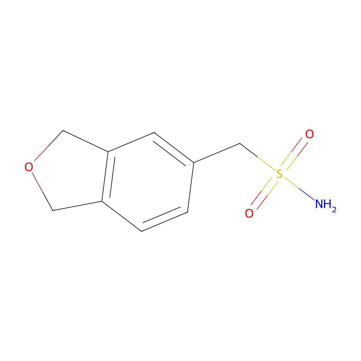 (1,3-Dihydro-2-benzofuran-5-yl)methanesulfonamide molecular structure, CAS 1566001-07-7