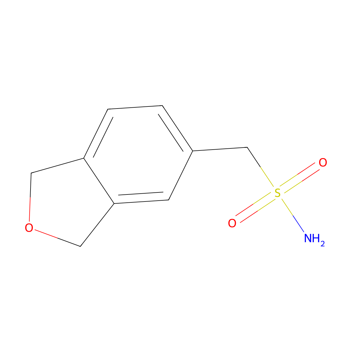 (1,3-Dihydro-2-benzofuran-5-yl)methanesulfonamide molecular structure, CAS 1566001-07-7