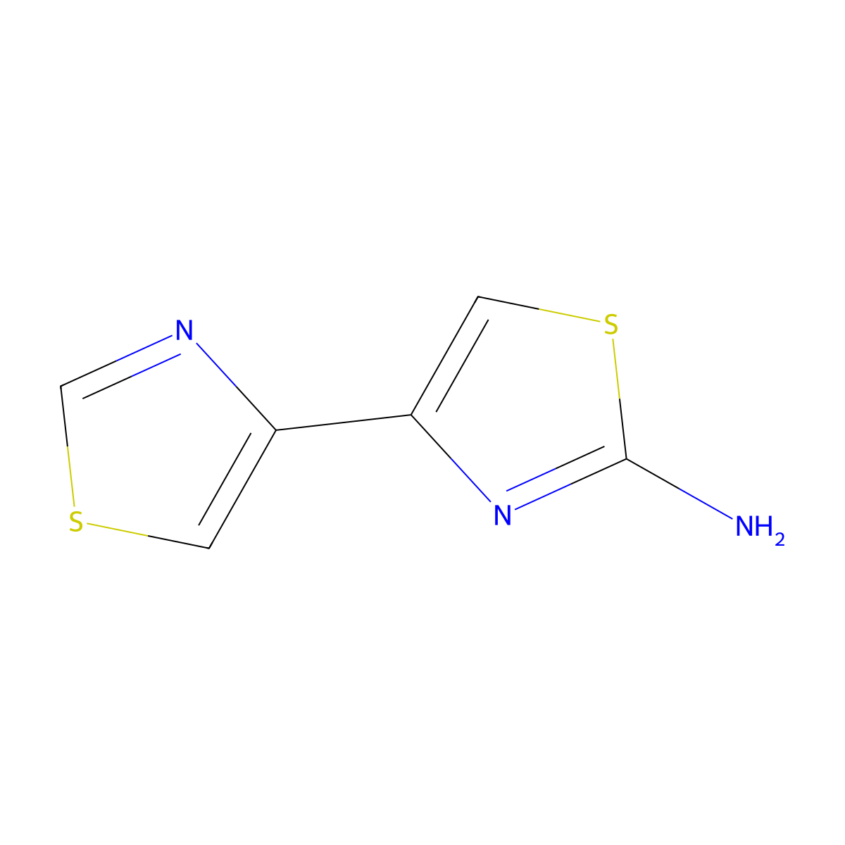 4-(1,3-Thiazol-4-YL)-1,3-thiazol-2-amine molecular structure, CAS 1566001-20-4
