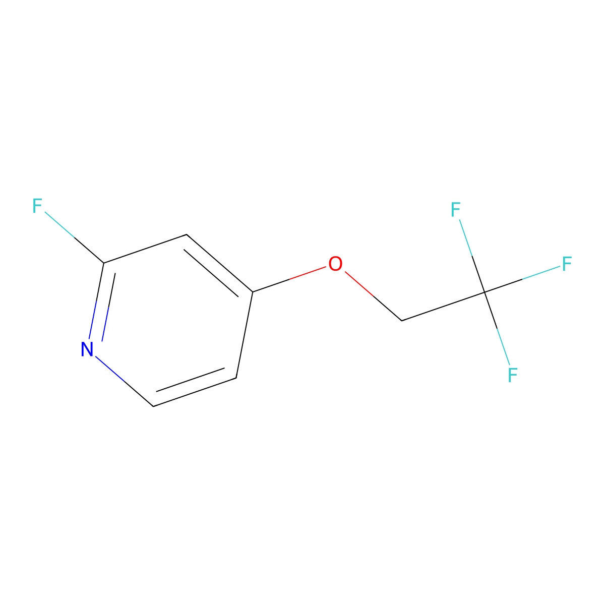 2-Fluoro-4-(2,2,2-trifluoroethoxy)pyridine molecular structure, CAS 1566003-01-7