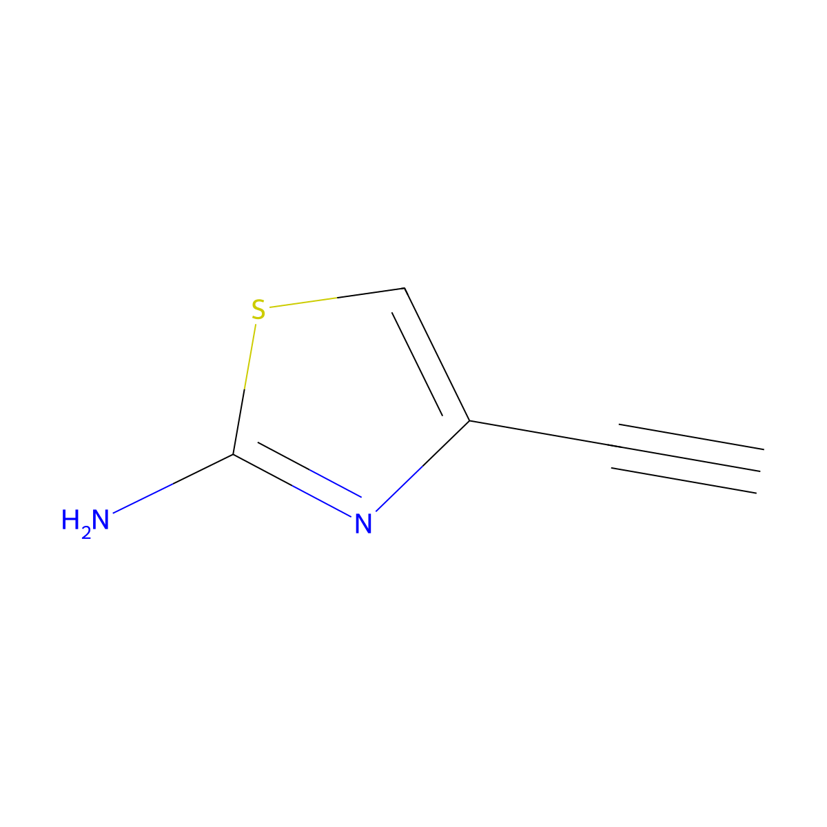 4-Ethynyl-1,3-thiazol-2-amine molecular structure, CAS 1566004-69-0