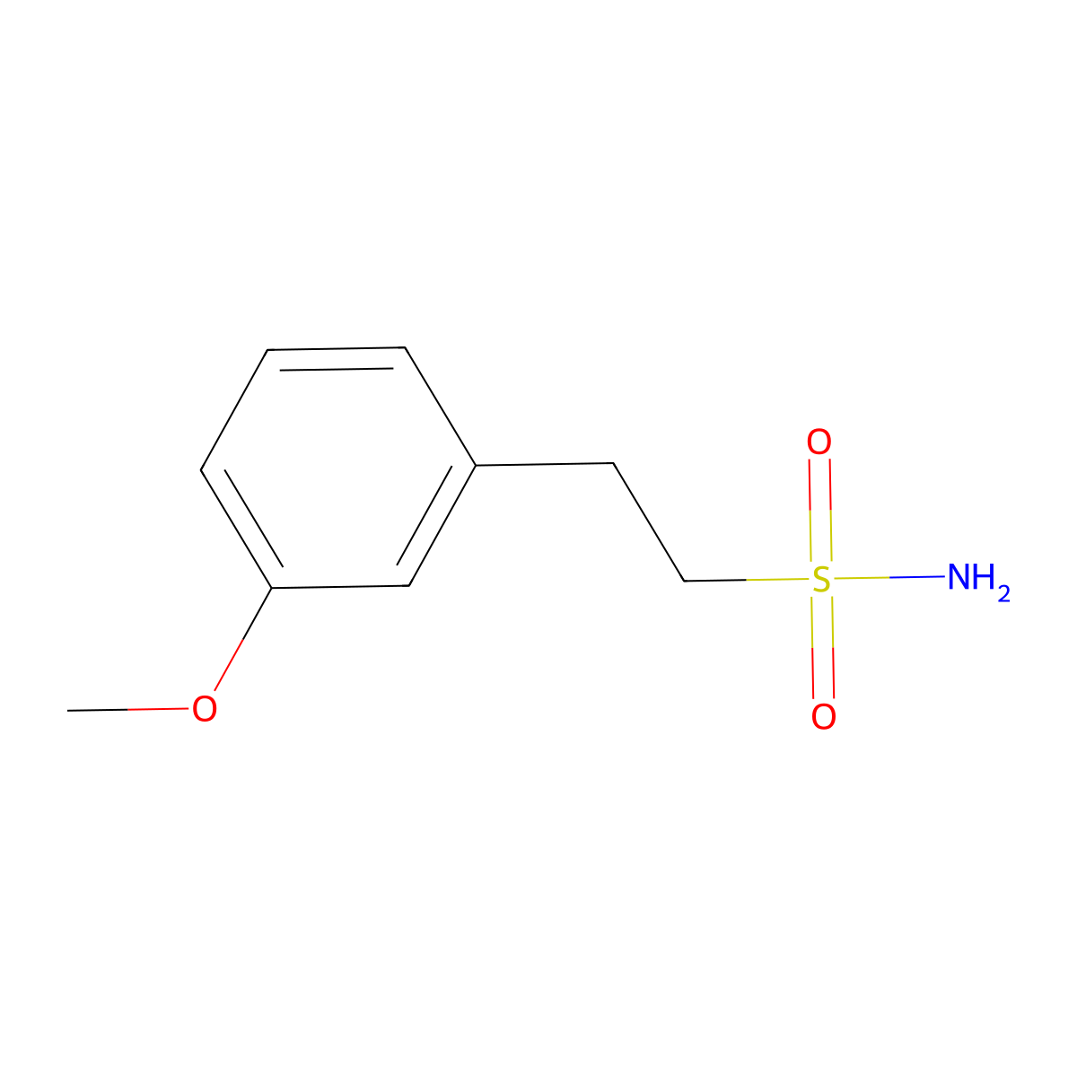 2-(3-Methoxyphenyl)ethane-1-sulfonamide molecular structure, CAS 1566008-52-3