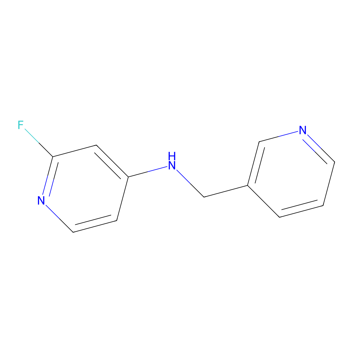 2-Fluoro-N-(pyridin-3-ylmethyl)pyridin-4-amine molecular structure, CAS 1566016-16-7