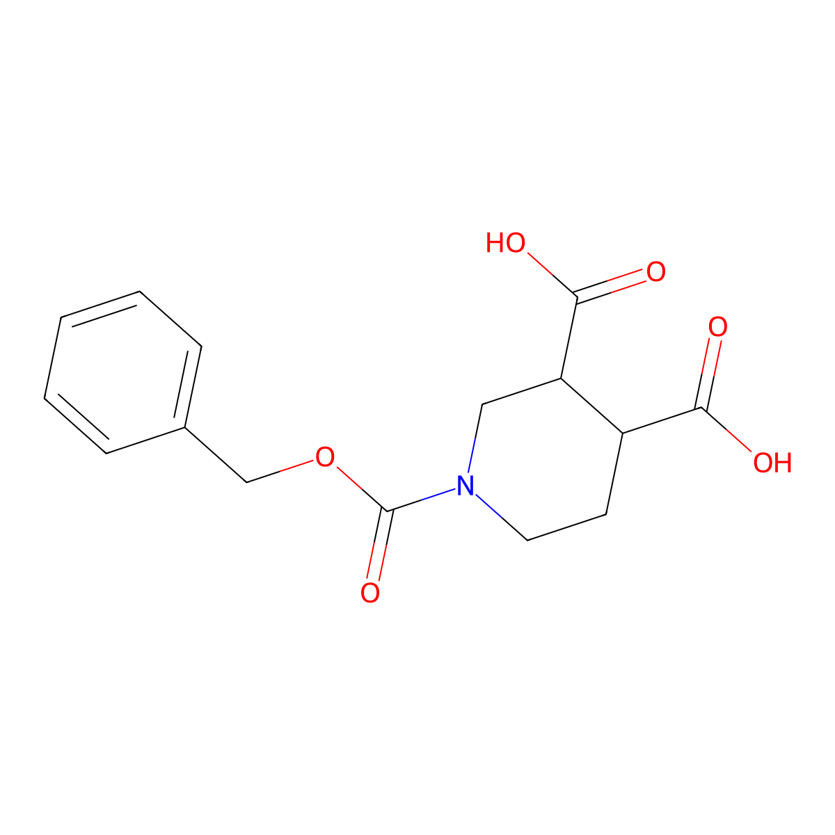 1-[(Benzyloxy)carbonyl]piperidine-3,4-dicarboxylic acid molecular structure, CAS 1566034-15-8