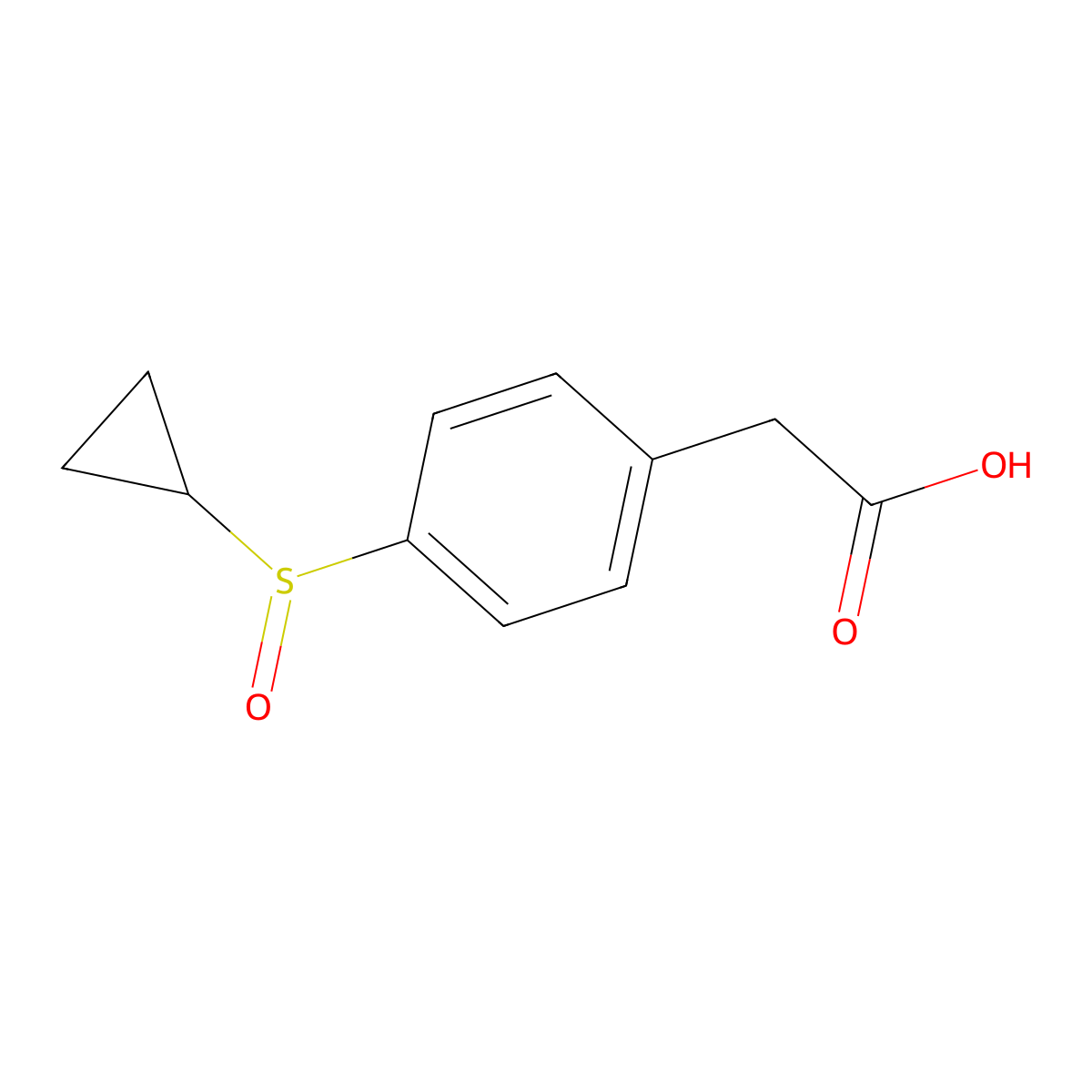 2-[4-(Cyclopropanesulfinyl)phenyl]acetic acid molecular structure, CAS 1566048-98-3