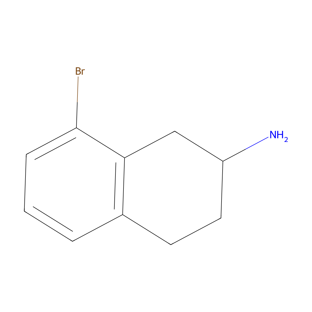 8-Bromo-1,2,3,4-tetrahydronaphthalen-2-amine molecular structure, CAS 156605-51-5