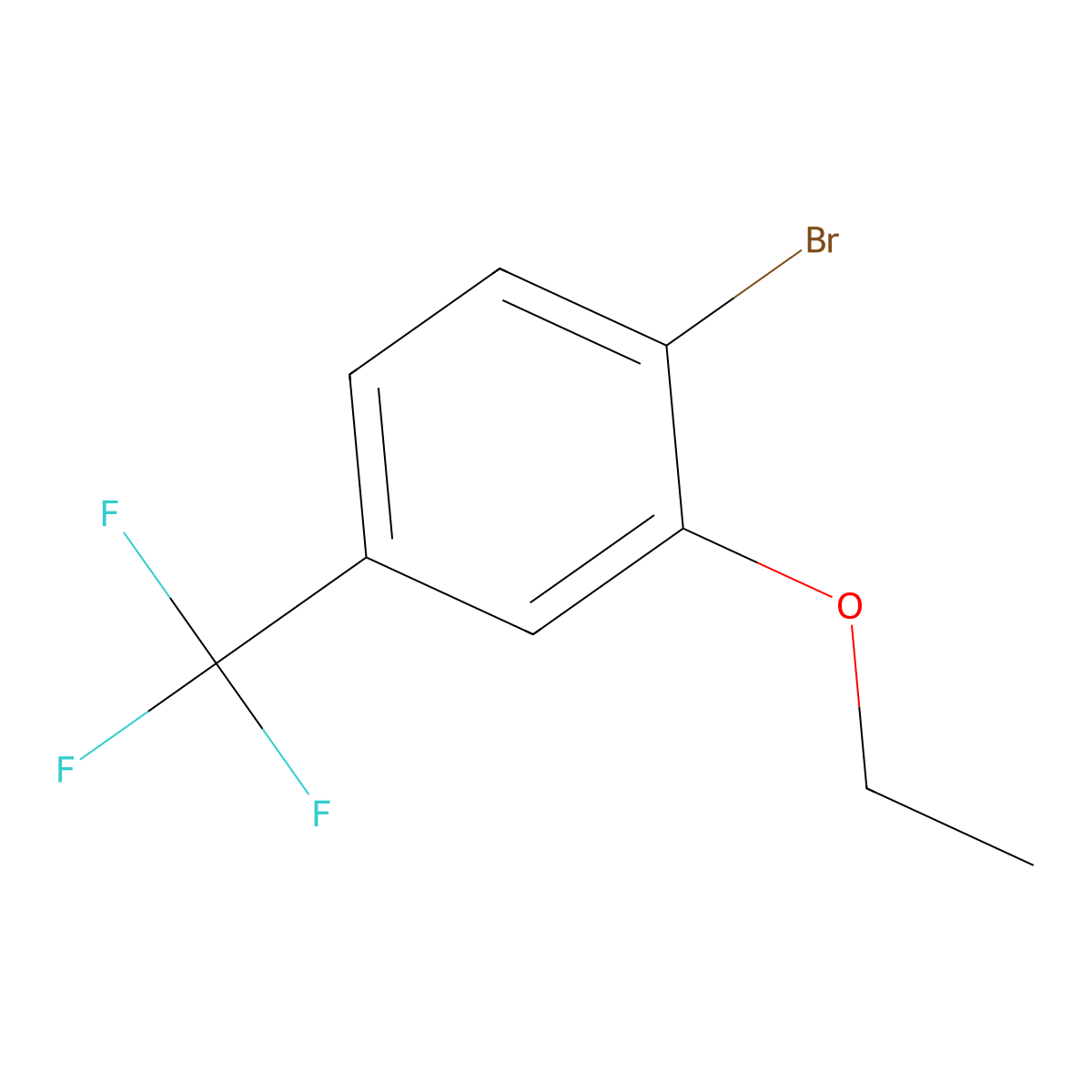 1-Bromo-2-ethoxy-4-(trifluoromethyl)benzene molecular structure, CAS 156605-94-6