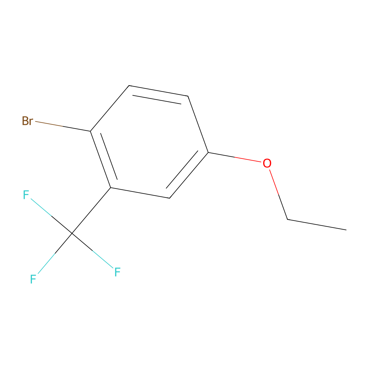 1-Bromo-4-ethoxy-2-(trifluoromethyl)benzene molecular structure, CAS 156605-95-7