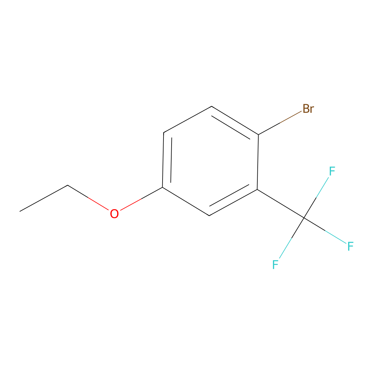 1-Bromo-4-ethoxy-2-(trifluoromethyl)benzene molecular structure, CAS 156605-95-7