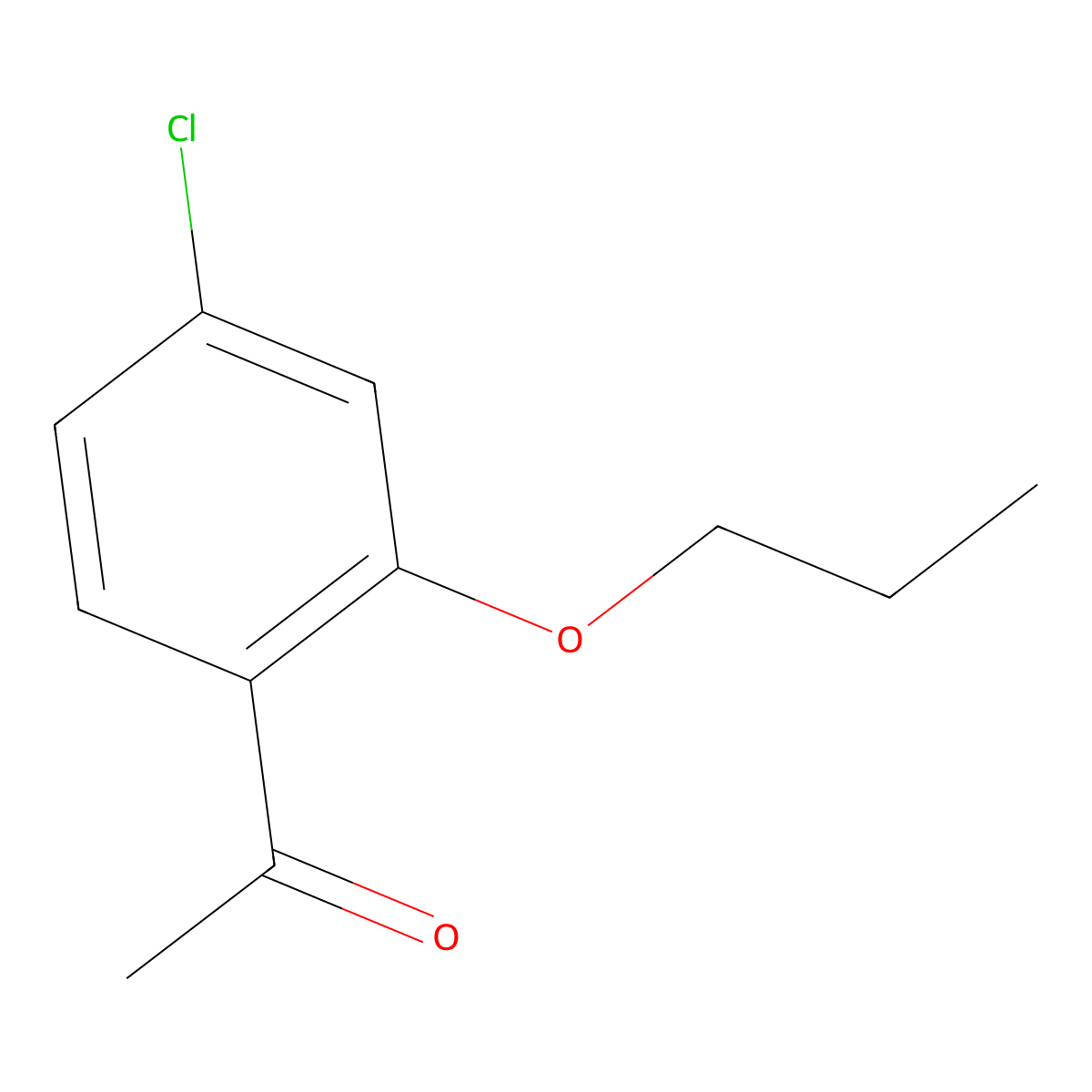 1-(4-Chloro-2-propoxyphenyl)ethanone molecular structure, CAS 156605-96-8