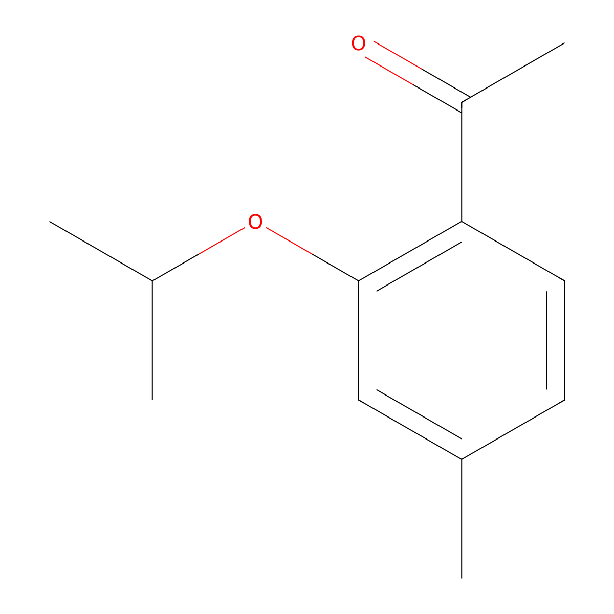 1-[4-Methyl-2-(1-methylethoxy)phenyl]ethanone molecular structure, CAS 156605-97-9