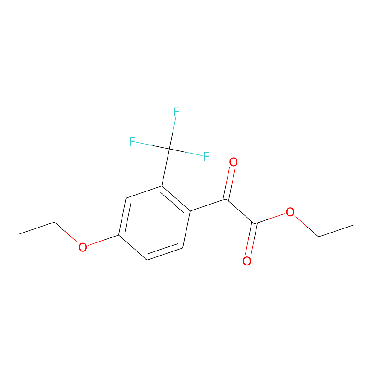 Ethyl 4-ethoxy-alpha-oxo-2-(trifluoromethyl)benZeneacetate molecular structure, CAS 156606-03-0