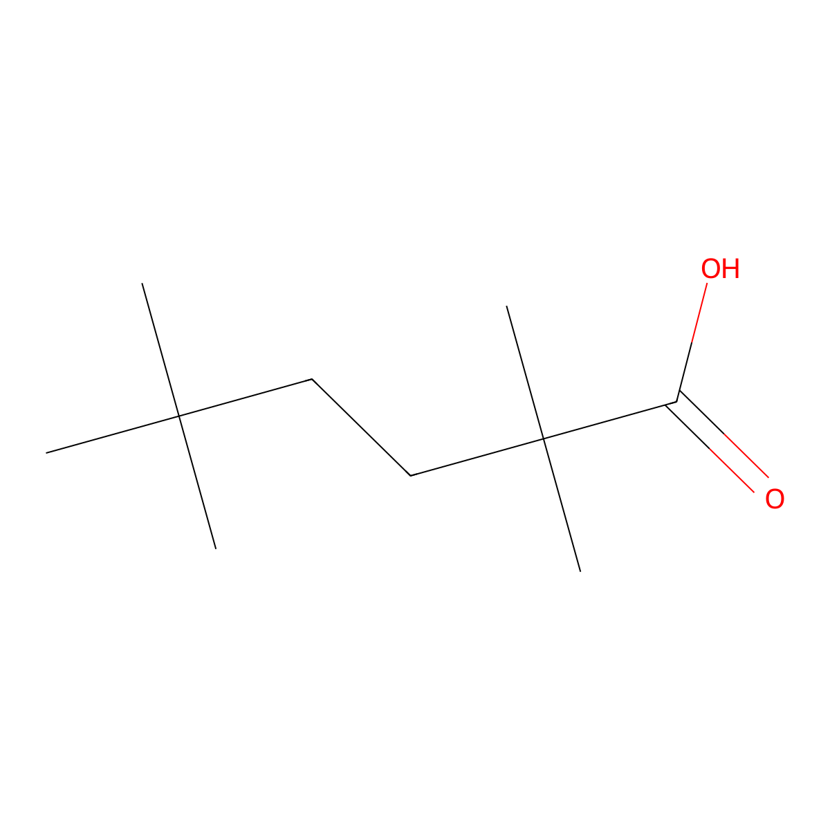 2,2,5,5-tetramethylhexanoic Acid molecular structure, CAS 156606-69-8