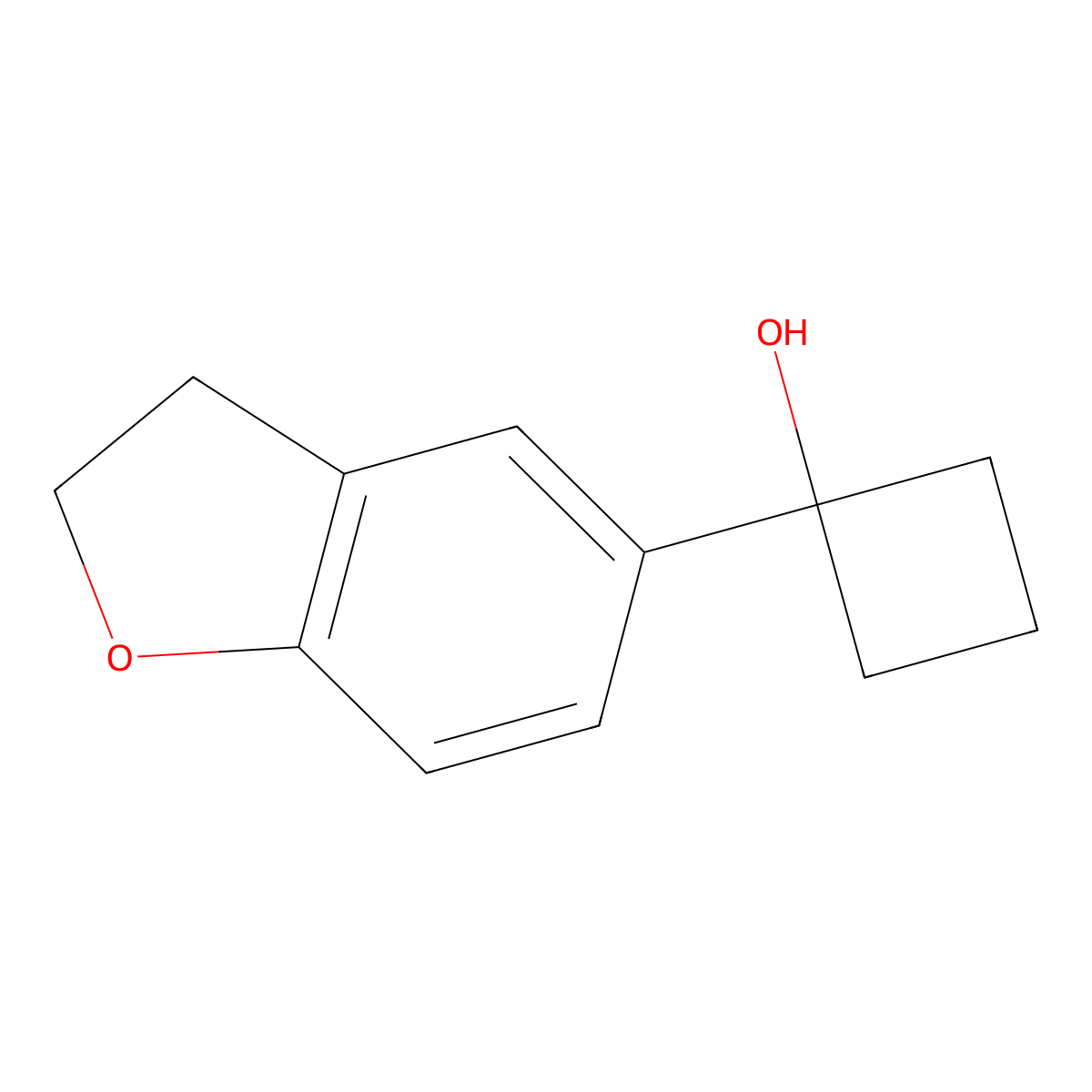 1-(2,3-Dihydrobenzofuran-5-yl)cyclobutanol molecular structure, CAS 1566064-45-6